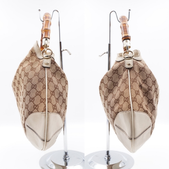 ❌️❌️SOLD❌️❌️P30❤️ Gucci Bamboo Peggy Hobo GG Canvas - Picture 6 of 15